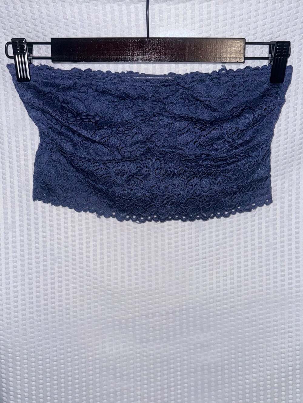 Aerie Navy Blue Lace Strapless Bandeau Bralette Size Medium